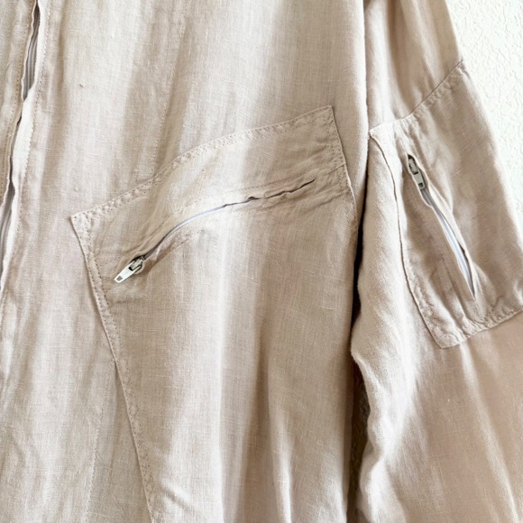 Matteo Los Angeles Linen Flight Suit Jumpsuit XS Dusty Rose Utility Boiler Suit - Picture 4 of 16